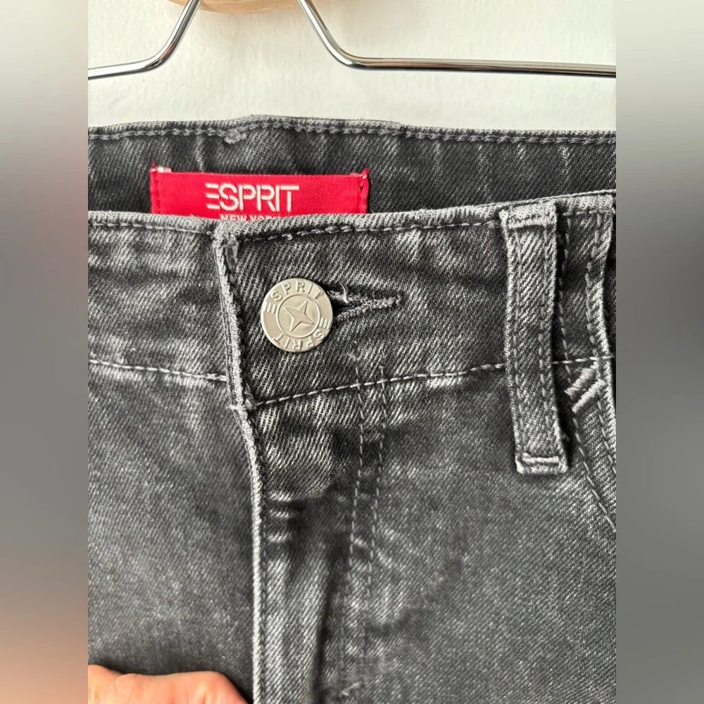 Esprit Black Denim Maxi Skirt High Waisted Stretch Pencil Skirt Size 26 - Picture 4 of 11